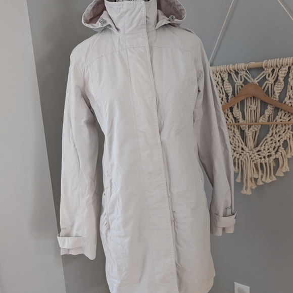 Eddie Bauer Women's Off-White Hooded Weatherproof Trench XS - Picture 2 of 16